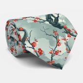 Elegantes Cherry Blossom Nahtloses Muster (7) Krawatte (Gerollt)