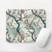 Elegantes Cherry Blossom Nahtloses Muster (7) Mousepad (Mit Mouse)