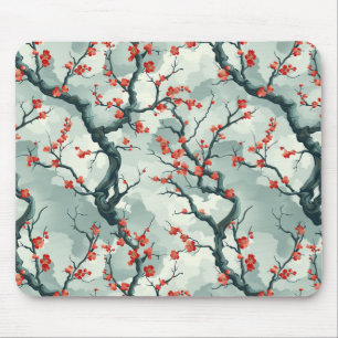 Elegantes Cherry Blossom Nahtloses Muster (7) Mousepad