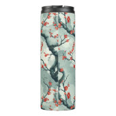 Elegantes Cherry Blossom Nahtloses Muster (7) Thermosbecher (Rückseite)