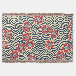 Elegantes Cherry Blossom Nahtloses Muster (8) Decke