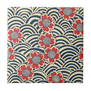 Elegantes Cherry Blossom Nahtloses Muster (8) Fliese