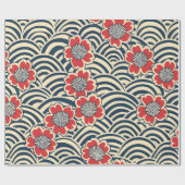 Elegantes Cherry Blossom Nahtloses Muster (8) Geschenkpapier (Flach)