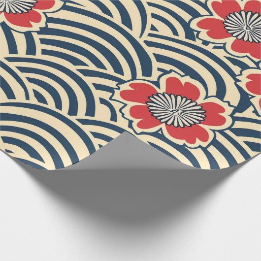 Elegantes Cherry Blossom Nahtloses Muster (8) Geschenkpapier (Ecke)