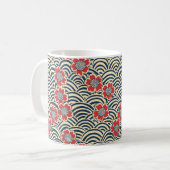 Elegantes Cherry Blossom Nahtloses Muster (8) Kaffeetasse (Vorderseite Links)