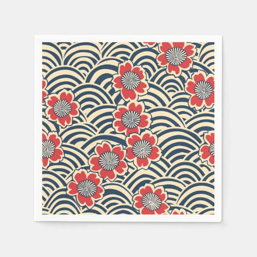 Elegantes Cherry Blossom Nahtloses Muster (8) Serviette (Vorderseite)