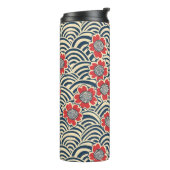 Elegantes Cherry Blossom Nahtloses Muster (8) Thermosbecher (Nach links gedreht)