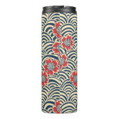 Elegantes Cherry Blossom Nahtloses Muster (8) Thermosbecher (Rückseite)