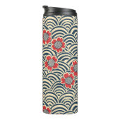 Elegantes Cherry Blossom Nahtloses Muster (8) Thermosbecher (Nach rechts gedreht)