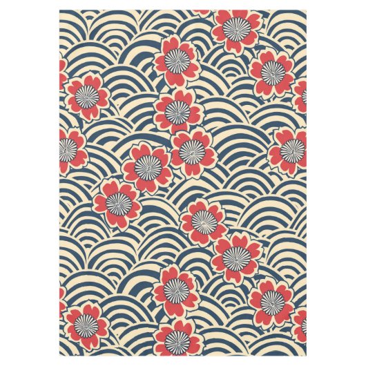 Elegantes Cherry Blossom Nahtloses Muster (8) Tischdecke (Vorderseite)