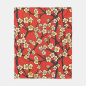 Elegantes Cherry Blossom Nahtloses Muster (9) Fleecedecke (Vorderseite)