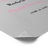 Elegantes Cherry Blossom Rosa Brautparty Poster (Ecke)