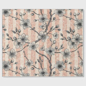 Elegantes Cherry Blossom Sakura - Rosa & Weiß Geschenkpapier (Flach)