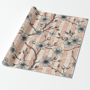 Elegantes Cherry Blossom Sakura - Rosa & Weiß Geschenkpapier