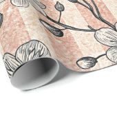 Elegantes Cherry Blossom Sakura - Rosa & Weiß Geschenkpapier (Rolleneckpunkt)