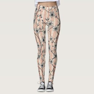 Elegantes Cherry Blossom Sakura - Rosa & Weiß Leggings