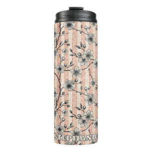 Elegantes Cherry Blossom Sakura - Rosa & Weiß Thermosbecher