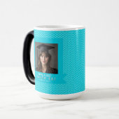 Elegantes Chevron-Muster Abiturient Verwandlungstasse (Vorderseite Links)