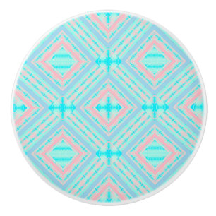 elegantes, chic abstraktes Motiv, modern, blau, ro Keramikknauf