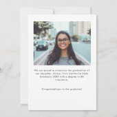 Elegantes Chic Arch Abschluss Foto Ankündigung (Rückseite)