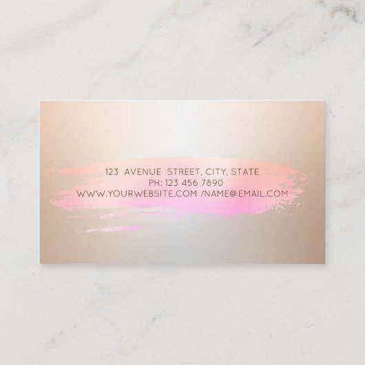 Elegantes Chic Bakery Tool Rohrleitungstasche Blum Visitenkarte (Rückseite)