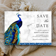 Elegantes Chic Blau Pfau Indische Hochzeit