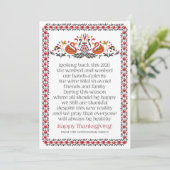 Elegantes Chic Botanicals Erntedank Gedicht Feiertagskarte (Stehend Vorderseite)