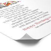 Elegantes Chic Botanicals Erntedank Gedicht Poster (Ecke)