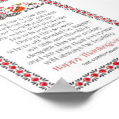 Elegantes Chic Botanicals Erntedank Gedicht Poster (Ecke)