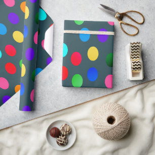 Elegantes Chic Bright Fun und farbenfrohes blaues Geschenkpapier