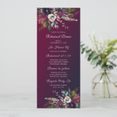 Elegantes Chic Burgund Probe-Dinner Einladung (Stehend Vorderseite)