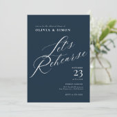 Elegantes Chic Calligraphy Probe Dinner Einladung (Stehend Vorderseite)