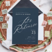 Elegantes Chic Calligraphy Probe Dinner Einladung