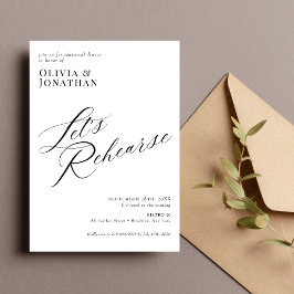 Elegantes Chic Calligraphy Probeessen Einladung