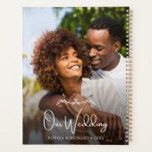 Elegantes Chic Calligraphy Script Custom-Foto Planer (Rückseite)