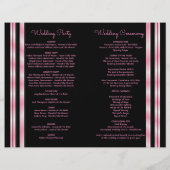 Elegantes Chic Corner Rose Bouquet Hochzeitsprogra (Rückseite)