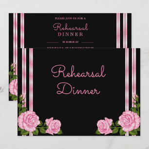 Elegantes Chic Corner-Rosenbouquet-Probeessen Einladung