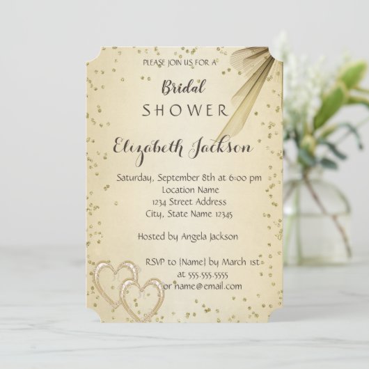 Elegantes Chic Diamonds Brautparty Einladung (Stehend Vorderseite)