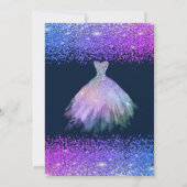 Elegantes Chic Diamonds Dress Brautparty Einladung (Rückseite)