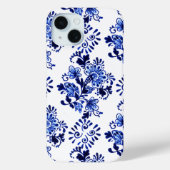 Elegantes Chic Dutch Delft Blumenmuster Case-Mate iPhone Hülle (Rückseite)