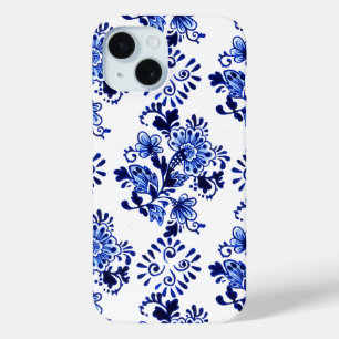 Elegantes Chic Dutch Delft Blumenmuster Case-Mate iPhone Hülle