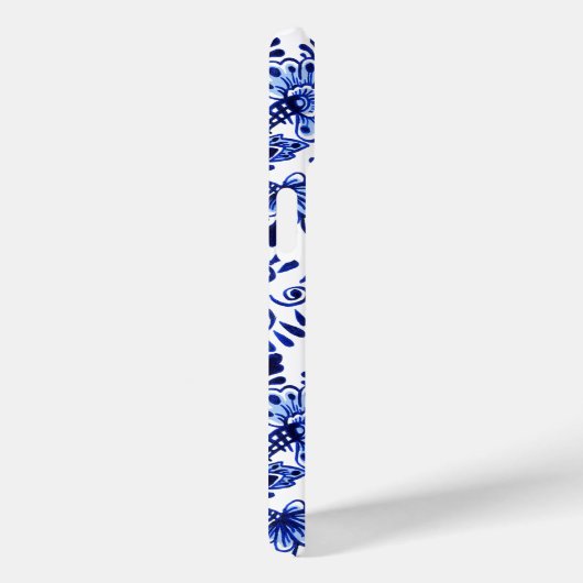 Elegantes Chic Dutch Delft Blumenmuster Case-Mate iPhone Hülle (Rückseite / Rechts)