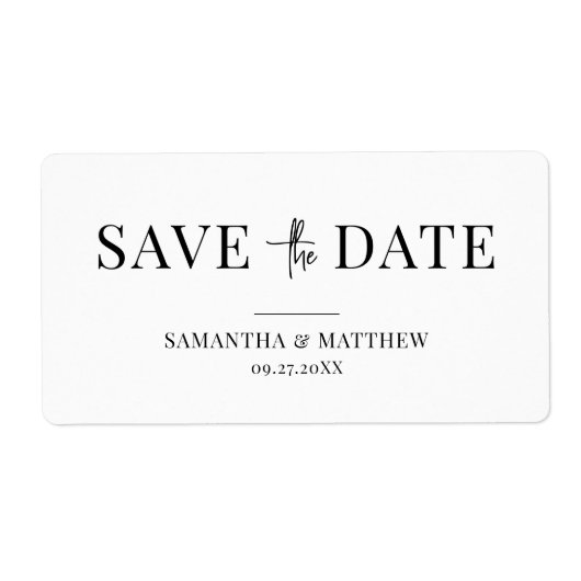 Elegantes Chic Einfaches Minimalistisches Save the (Vorne)