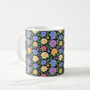 Elegantes Chic Farbige Stilvolle Moderne Rosen Kaffeetasse