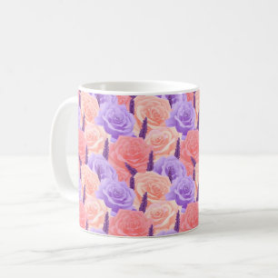 Elegantes Chic Farbige Stilvolle Moderne Rosen Kaffeetasse