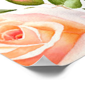 Elegantes Chic Floral Brautparty Willkommenspender Poster (Ecke)