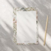 Elegantes Chic Floral Monogram Stationery Paper Briefpapier