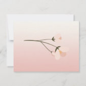 Elegantes Chic Floral Probe Dinner Einladung (Rückseite)