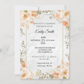 Elegantes Chic Floral Watercolor Brautparty Einladung (Vorderseite)