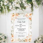 Elegantes Chic Floral Watercolor Brautparty Einladung